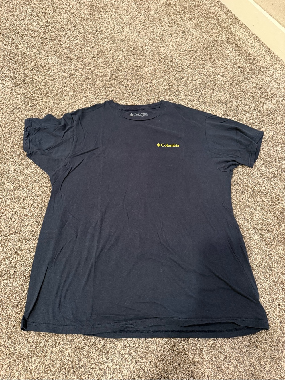 Columbia Navy Short-Sleeve Tee with Yellow Logo